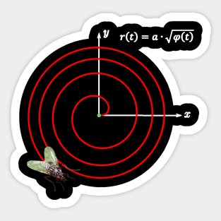 Fermatsche Spiral math fly Sticker